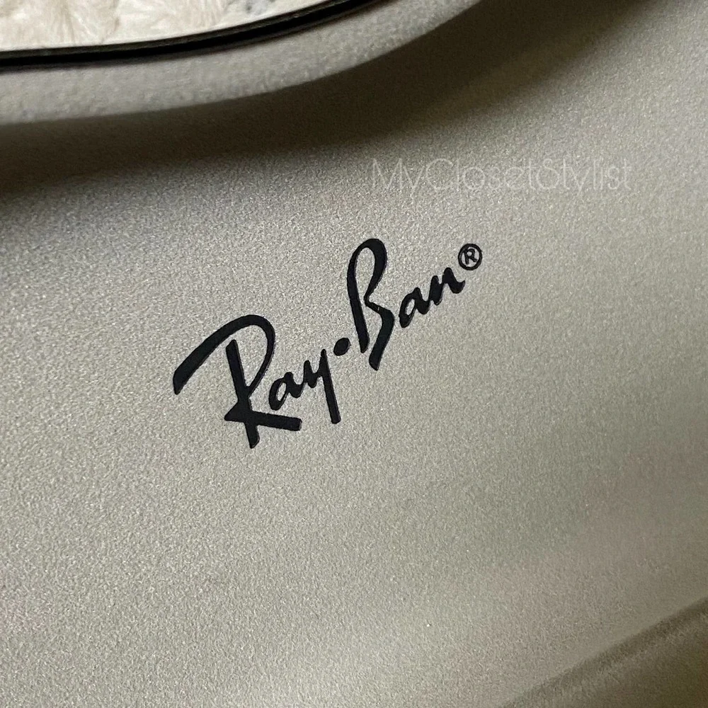 RAY-BAN Black Sunglasses Case + Cleaning Cloth NEW & Authentic